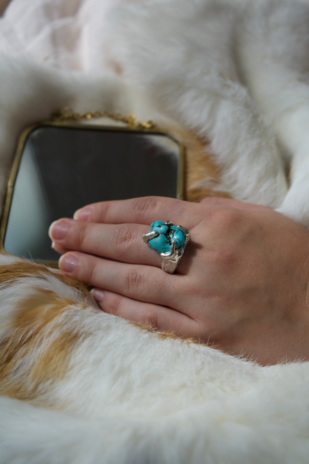 Turquoise Claw Ring