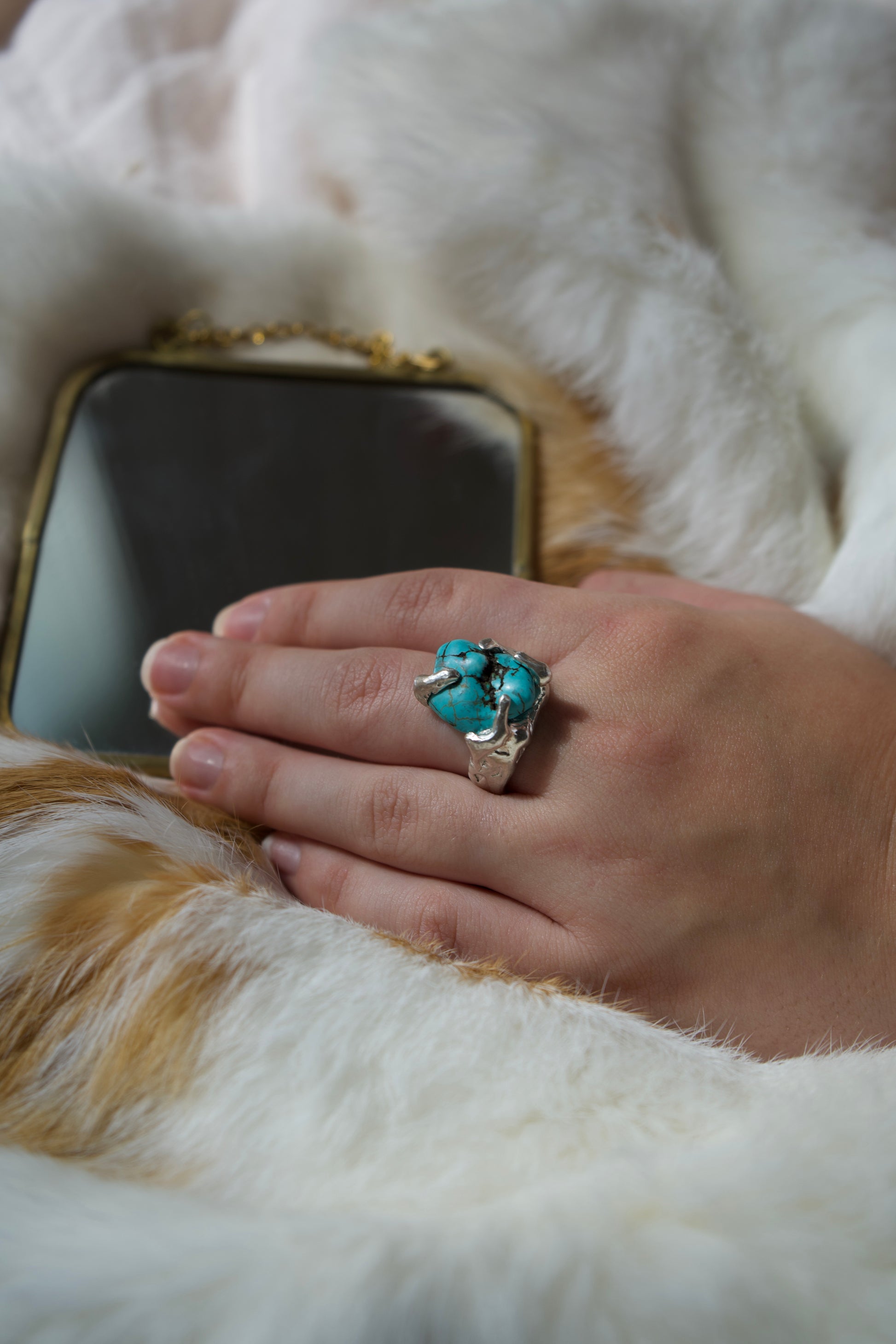 Turquoise Claw Ring