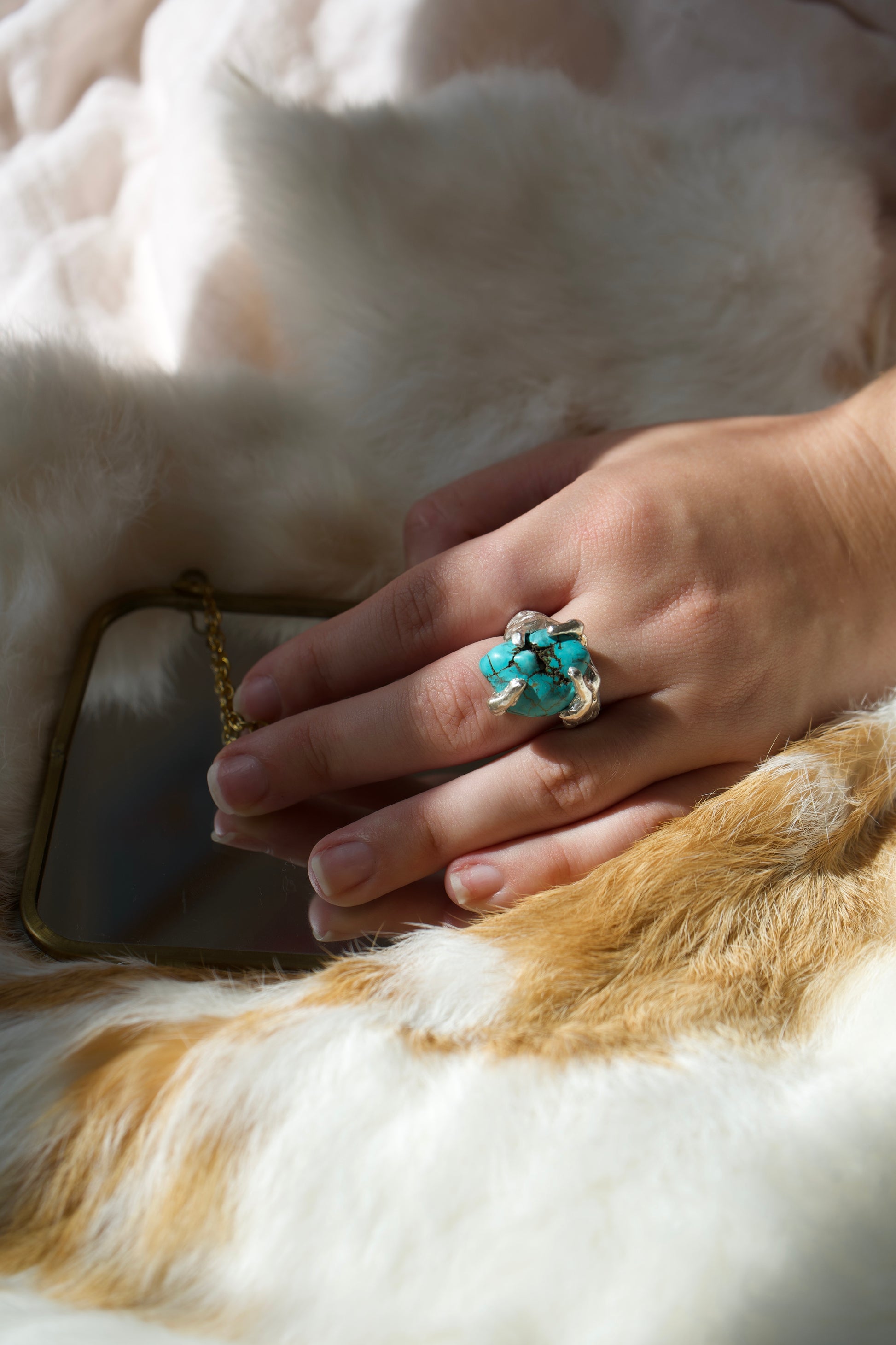 Turquoise Claw Ring