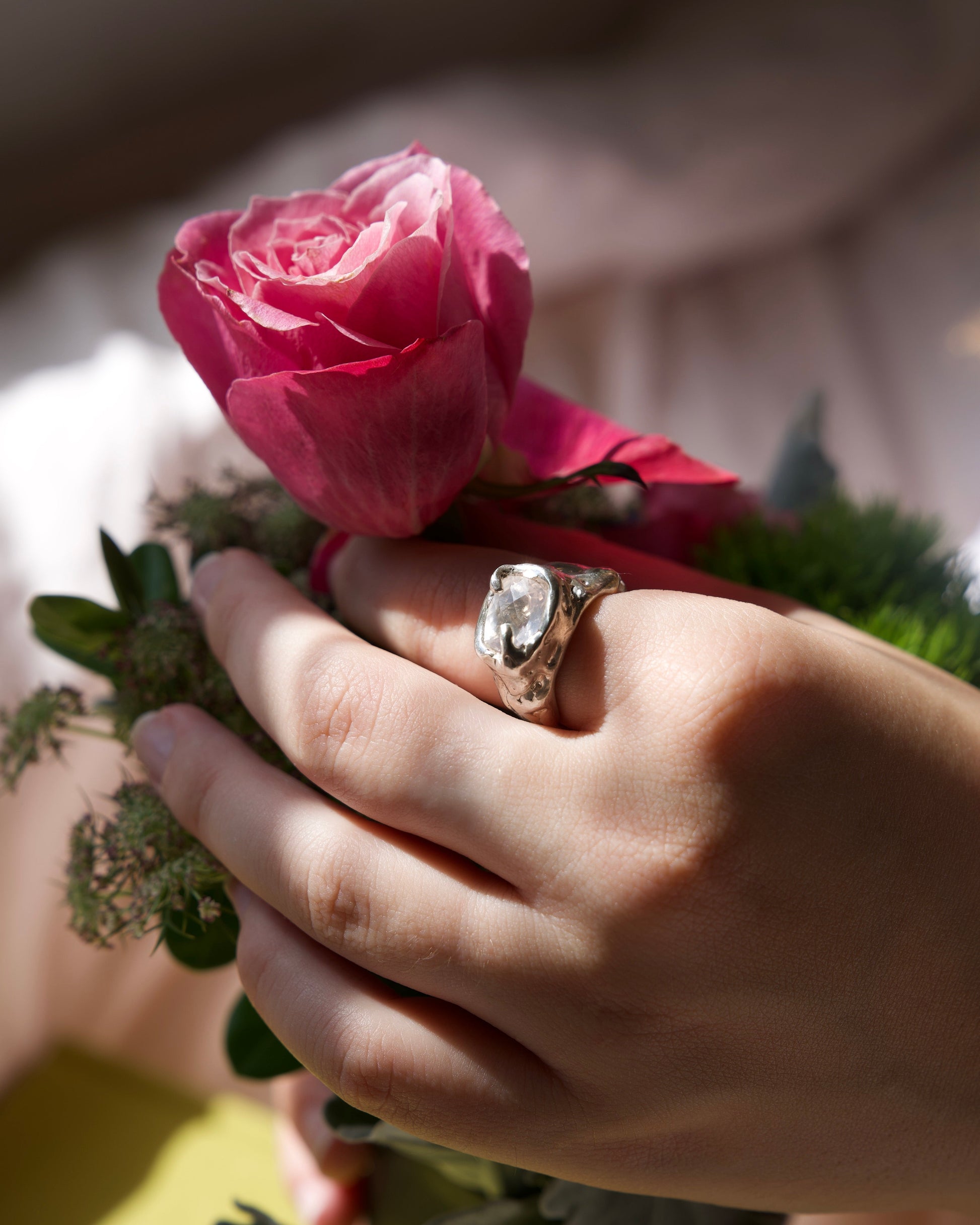 Rose Quartz Princess Ring