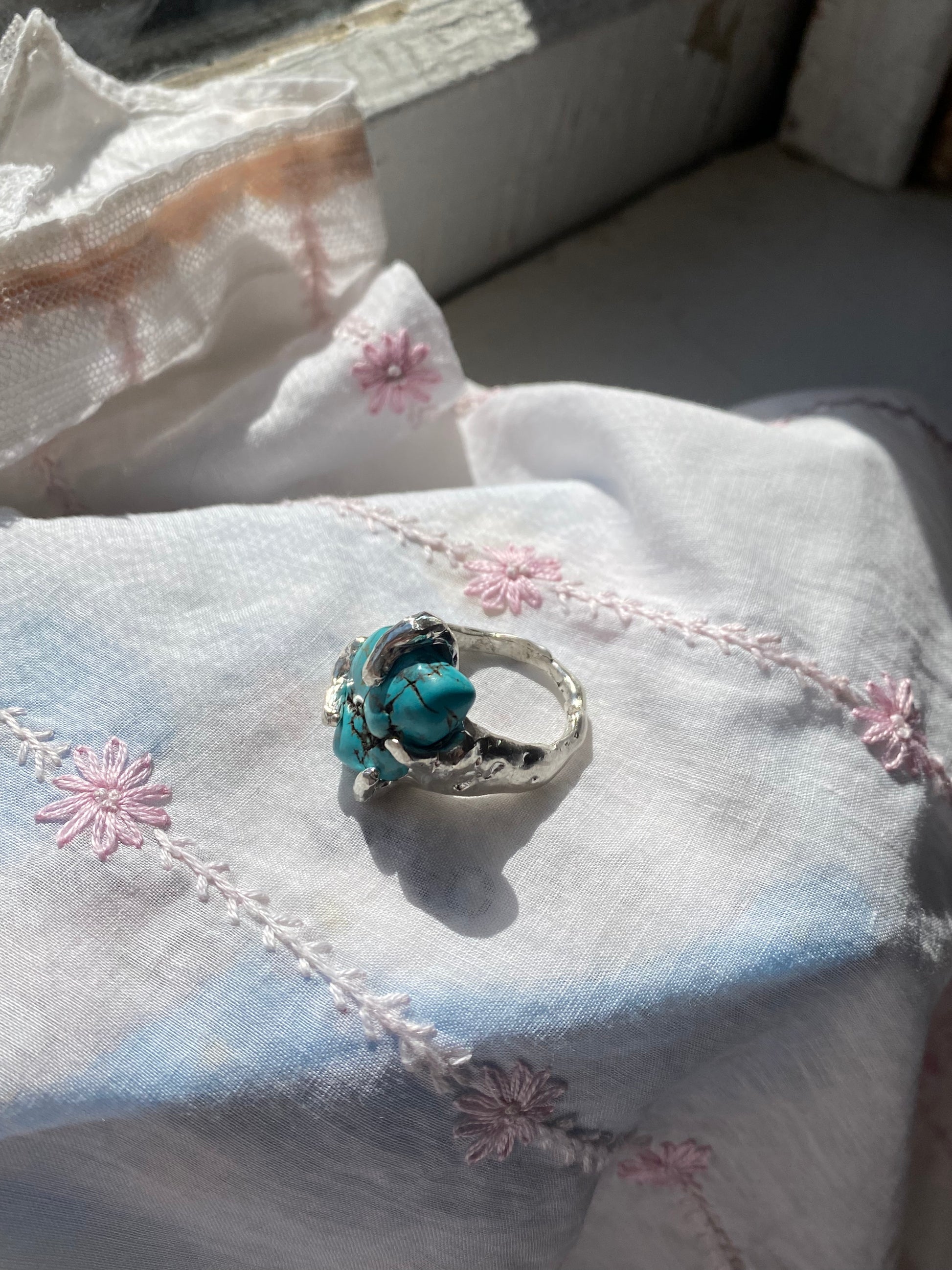 Turquoise Claw Ring